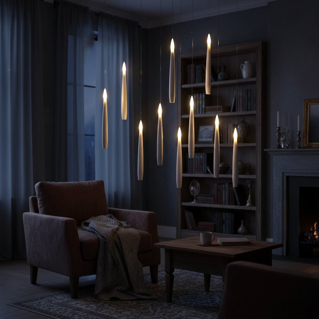 Decorações de Halloween Velas Flutuantes com Iluminação LED