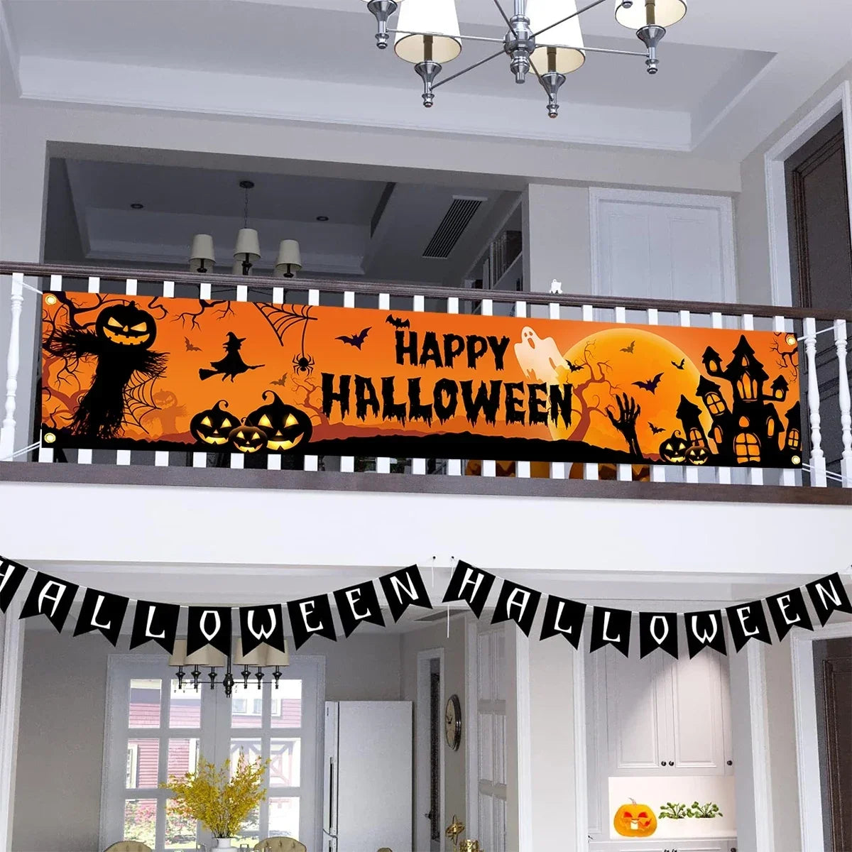 Decorações de Halloween Banner de Halloween para Quintal