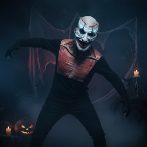 Máscara de Palhaço de Halloween Terror Rosto Inteiro Adereço para Festa a Fantasia