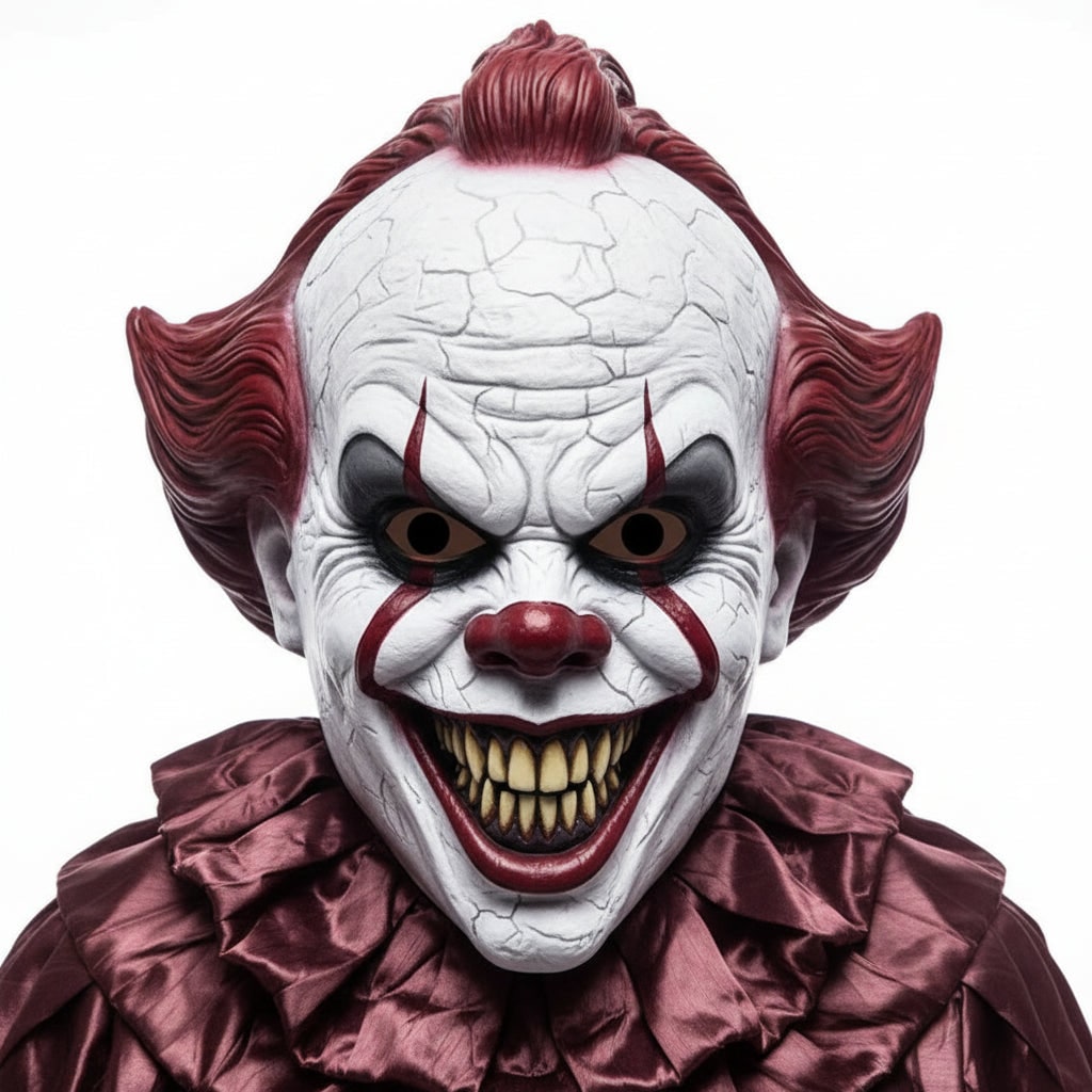 Máscara de Halloween Fantasia de Palhaço de Terror para Adultos