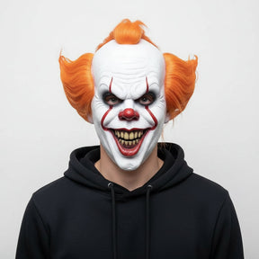 Máscara de Halloween Fantasia de Palhaço de Terror para Adultos