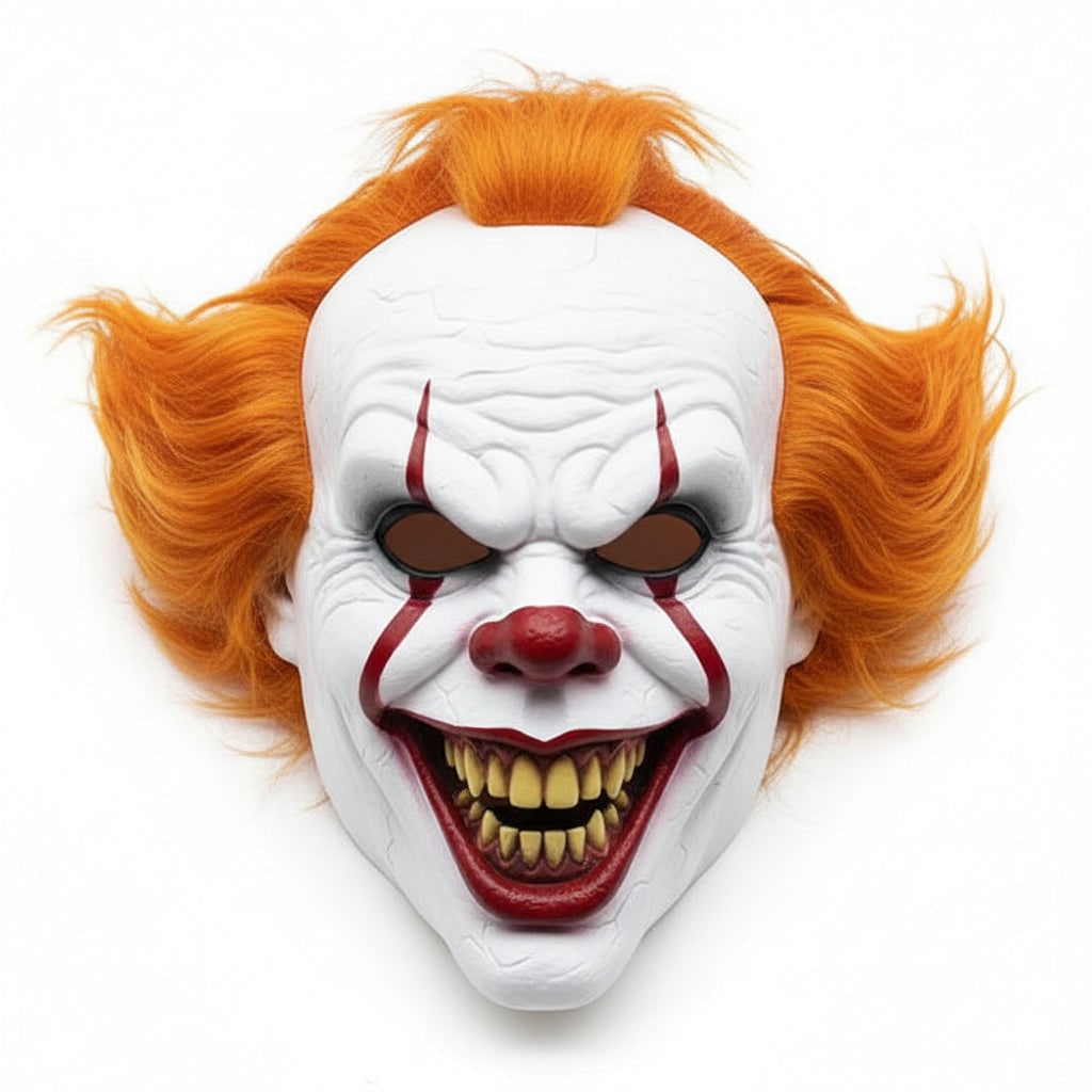 Máscara de Halloween Fantasia de Palhaço de Terror para Adultos