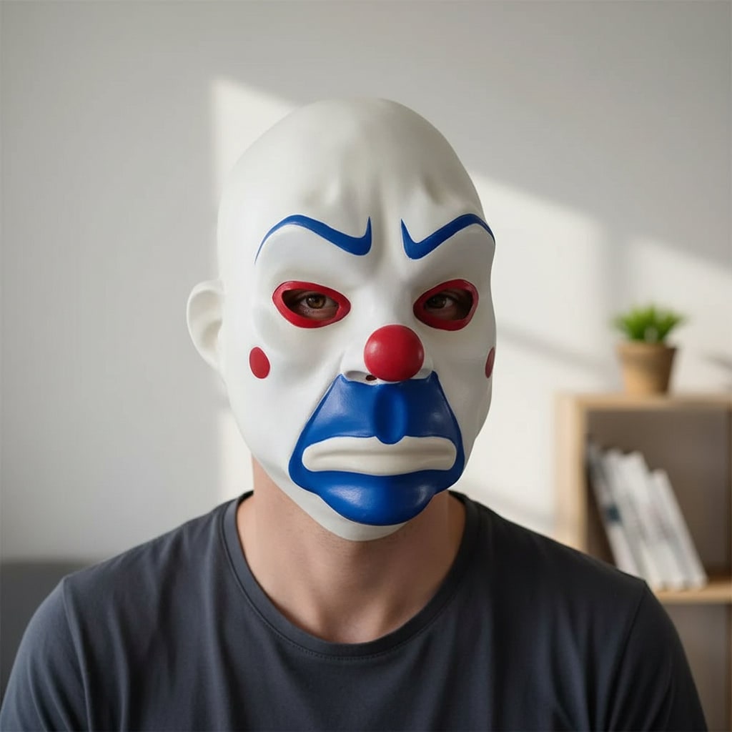 Máscara de Halloween Palhaço Assustador Fantasia Sinistra Máscara de Rosto Inteiro