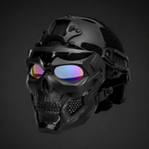 Máscara de Caveira para Halloween Capacete Tático Equipamento ao Ar Livre