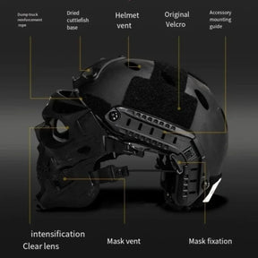 Máscara de Fantasia Tática com Design de Caveira