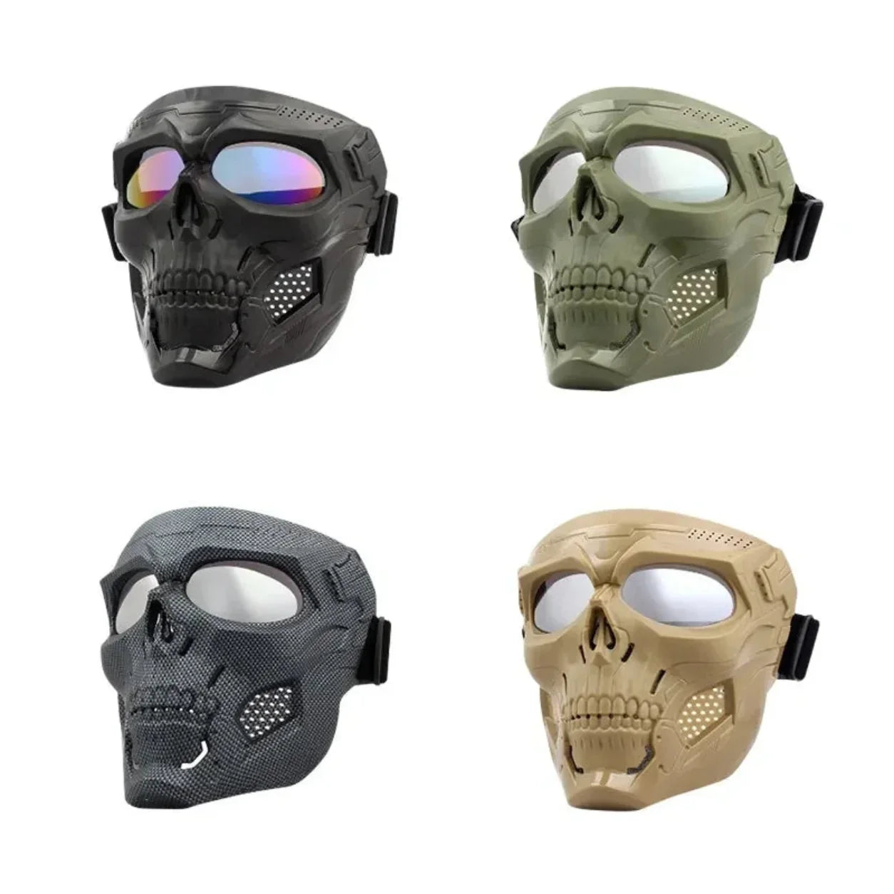 Máscara de Fantasia Tática com Design de Caveira