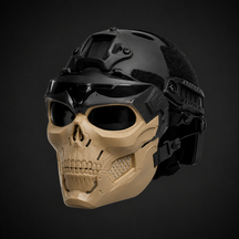 Máscara de Caveira para Halloween Capacete Tático Equipamento ao Ar Livre
