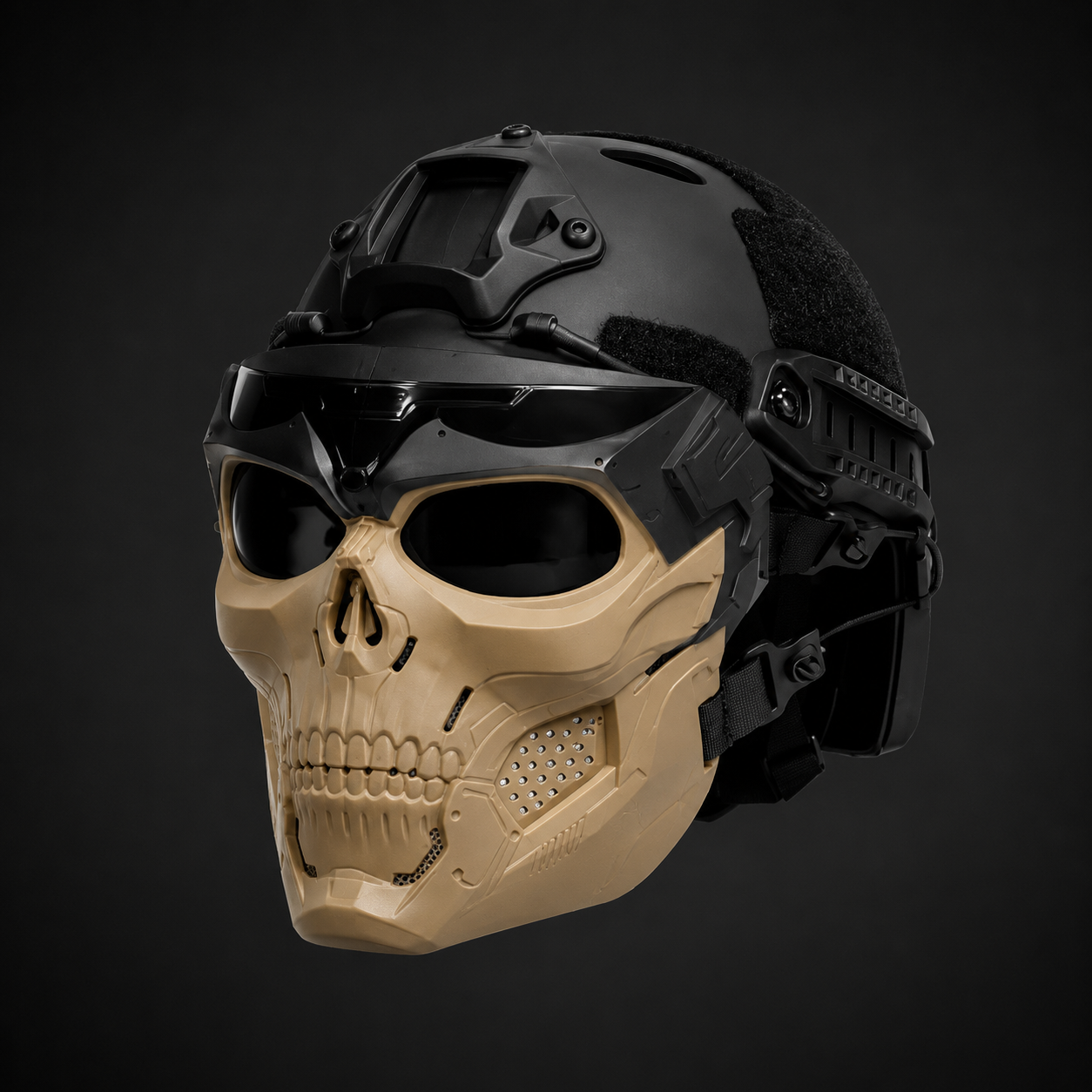 Máscara de Fantasia Tática com Design de Caveira