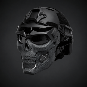 Máscara de Caveira para Halloween Capacete Tático Equipamento ao Ar Livre