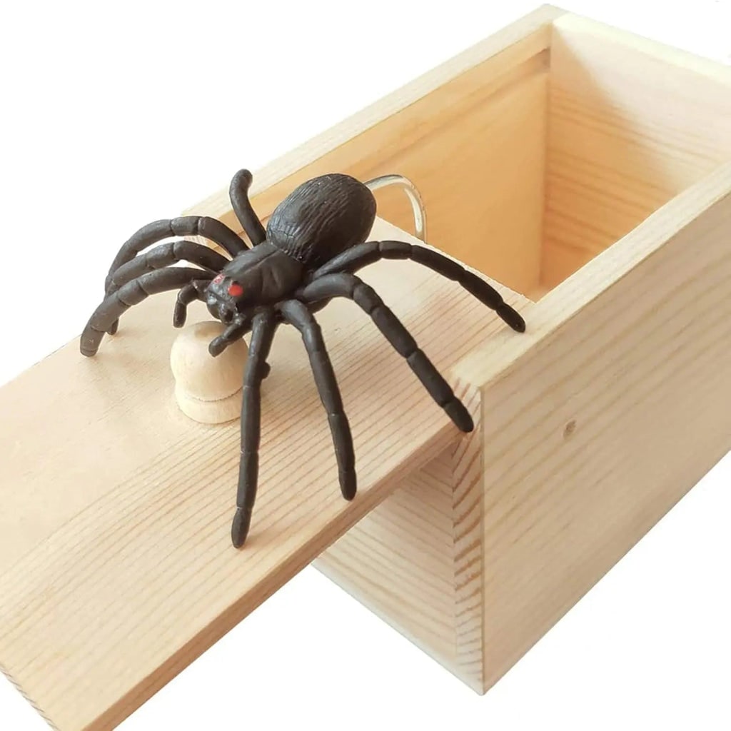 Brinquedo de Halloween Caixa de Aranha Pegadinha Decoração Divertida