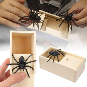 Brinquedo de Halloween Caixa de Aranha Pegadinha Decoração Divertida