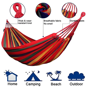 Rede de Descanso Portátil para Camping com Fitas