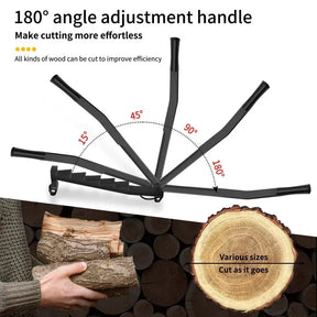 Hanging Carbon Steel Firewood Chopping Machine - Portable Wall Mounted Wood Kindling Splitter