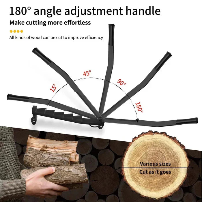 Hanging Carbon Steel Firewood Chopping Machine - Portable Wall Mounted Wood Kindling Splitter
