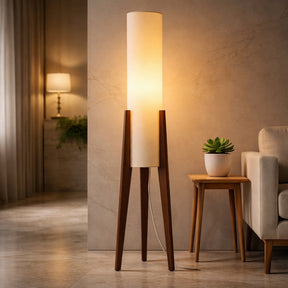 Natural Wood Floor Lamp – floor lamp image 4