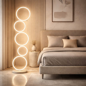 Circular LED Floor Lamp – White – floor lamp image 7