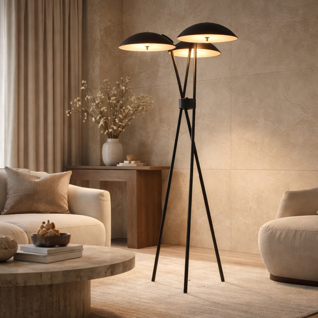 Three-Head LED Floor Lamp – floor lamp image 5