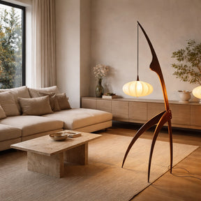 Wood Tripod Floor Lamp – floor lamp image 4