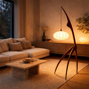 Wood Tripod Floor Lamp – Walnut – floor lamp image 6