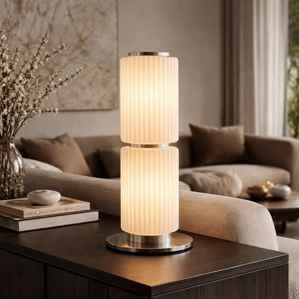Sculptural LED Floor Lamp – Milky White, H25.6" – floor lamp image 7