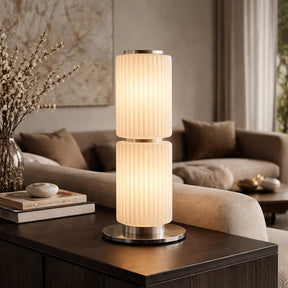 Sculptural LED Floor Lamp – Milky White, H25.6" – floor lamp image 7