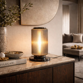 Sculptural LED Floor Lamp – Smoke Grey, H13.8" – floor lamp image 1