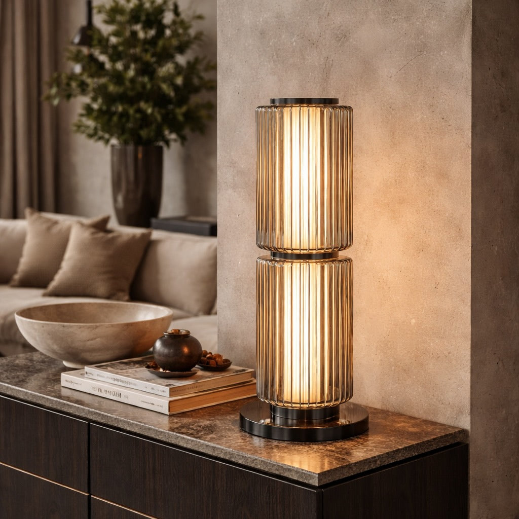 Sculptural LED Floor Lamp – Smoke Grey, H25.6" – floor lamp image 2