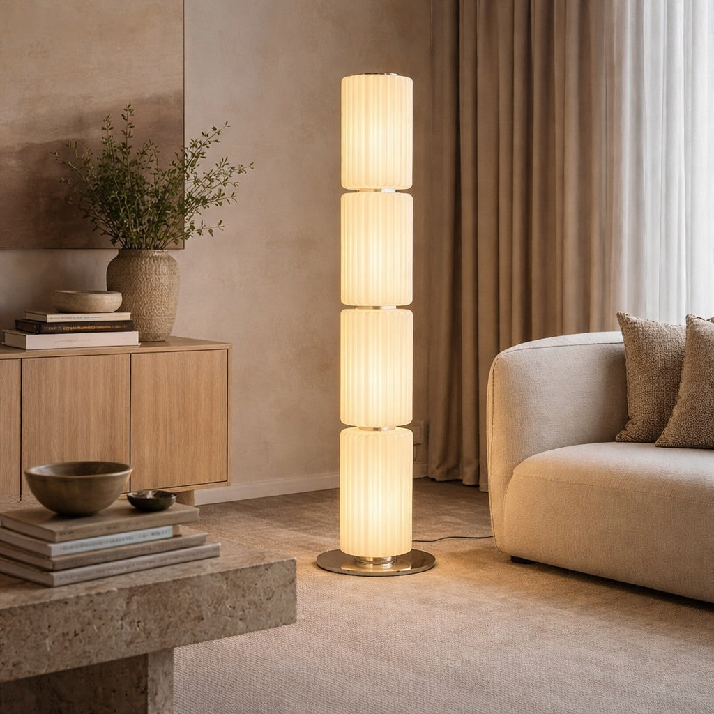 Sculptural LED Floor Lamp – Milky White, H51.2" – floor lamp image 9