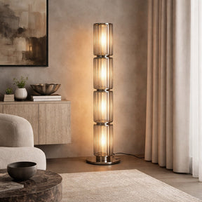 Sculptural LED Floor Lamp – Smoke Grey, H51.2" – floor lamp image 4