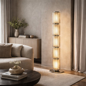 Sculptural LED Floor Lamp – Smoke Grey, H63" – floor lamp image 5