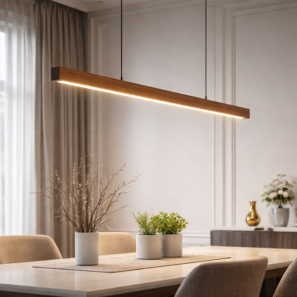 Linear Wood LED Pendant Light – pendant light image 5