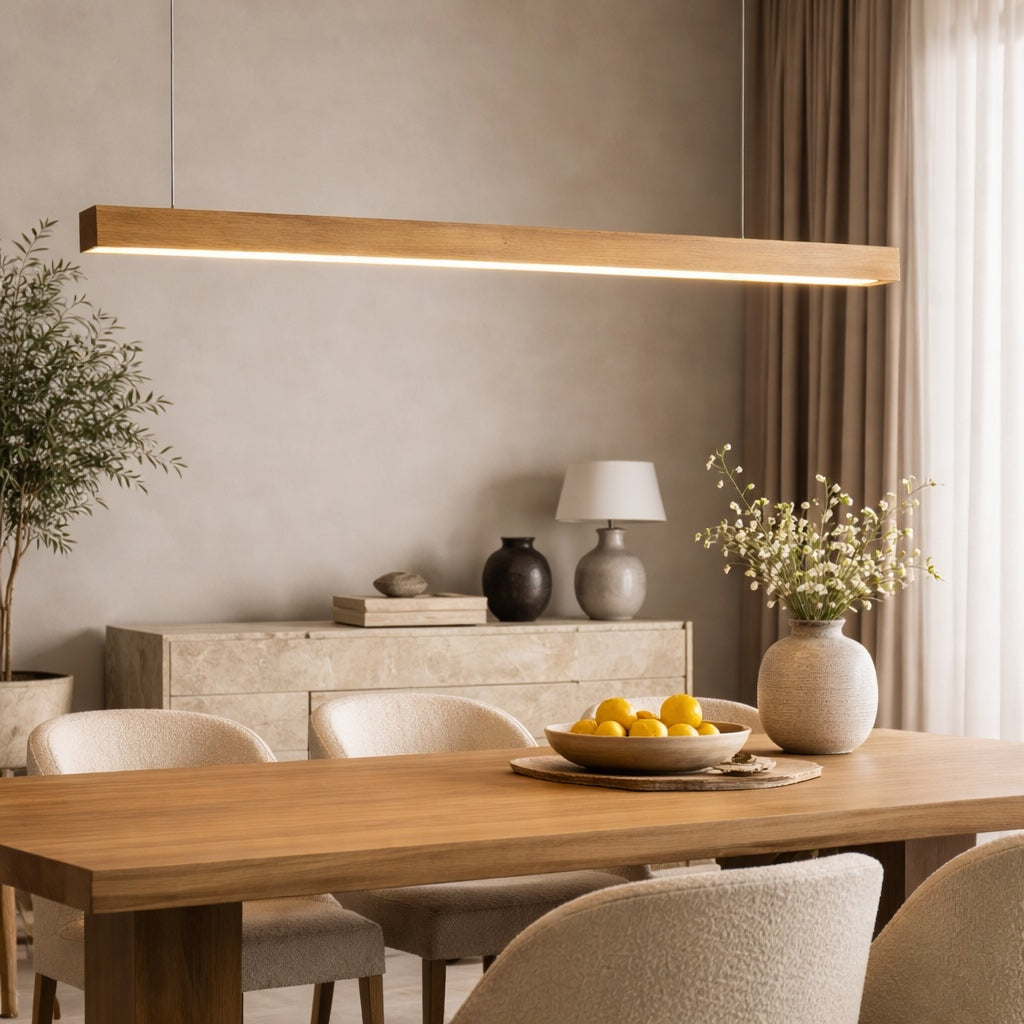 Linear Wood LED Pendant Light – pendant light image 4