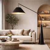 Curved Metal Floor Lamp – Black – floor lamp image 1