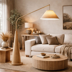 Curved Metal Floor Lamp – floor lamp image 2