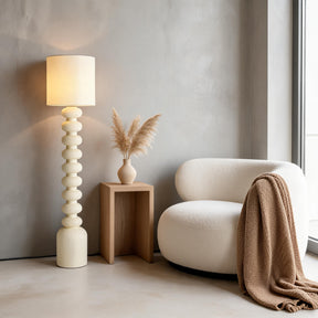 Resin & Fabric Floor Lamp – floor lamp image 5