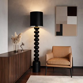Resin & Fabric Floor Lamp – Black – floor lamp image 6