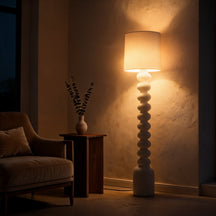 Resin & Fabric Floor Lamp – Cream – floor lamp image 7