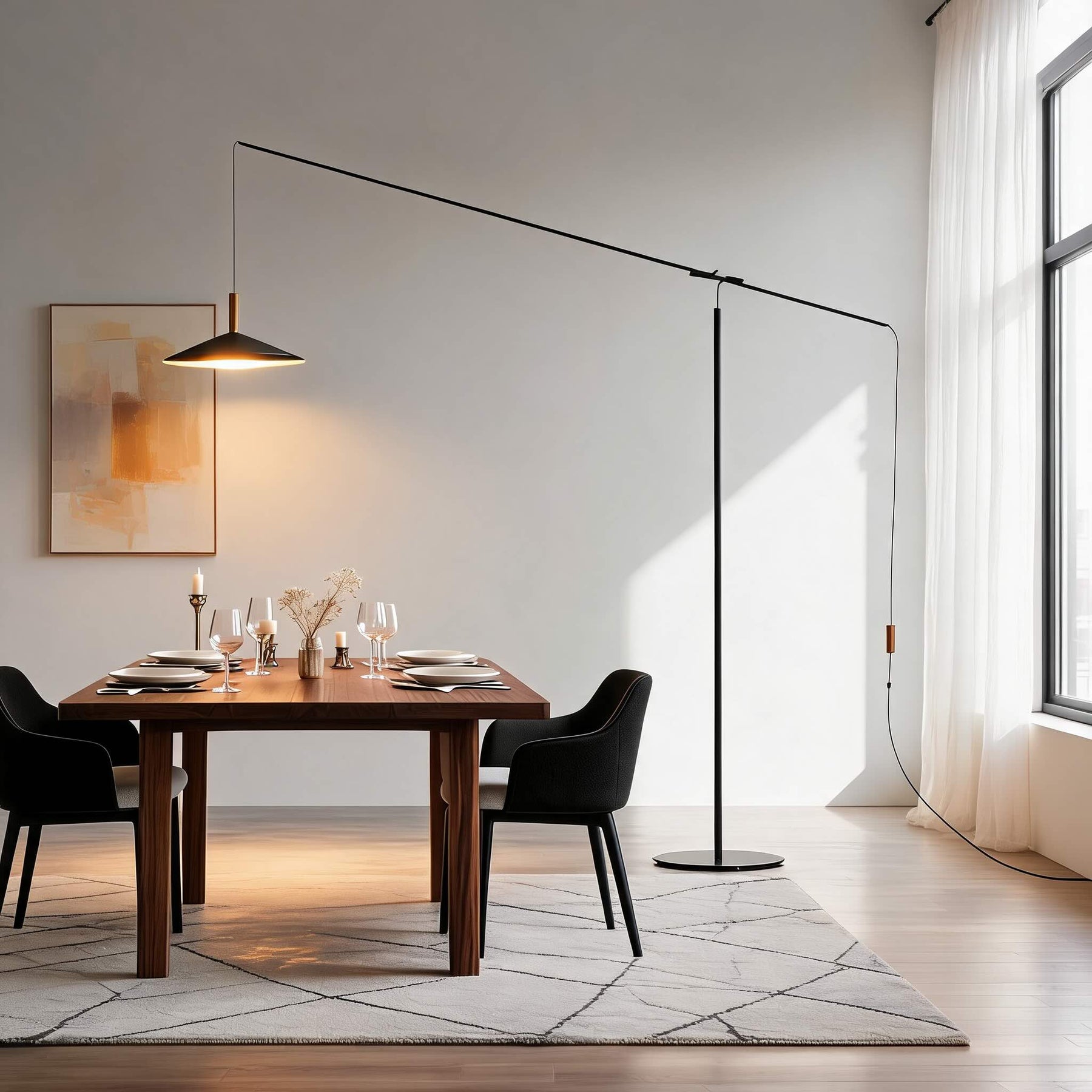 Black LED Floor Lamp – floor lamp image 6
