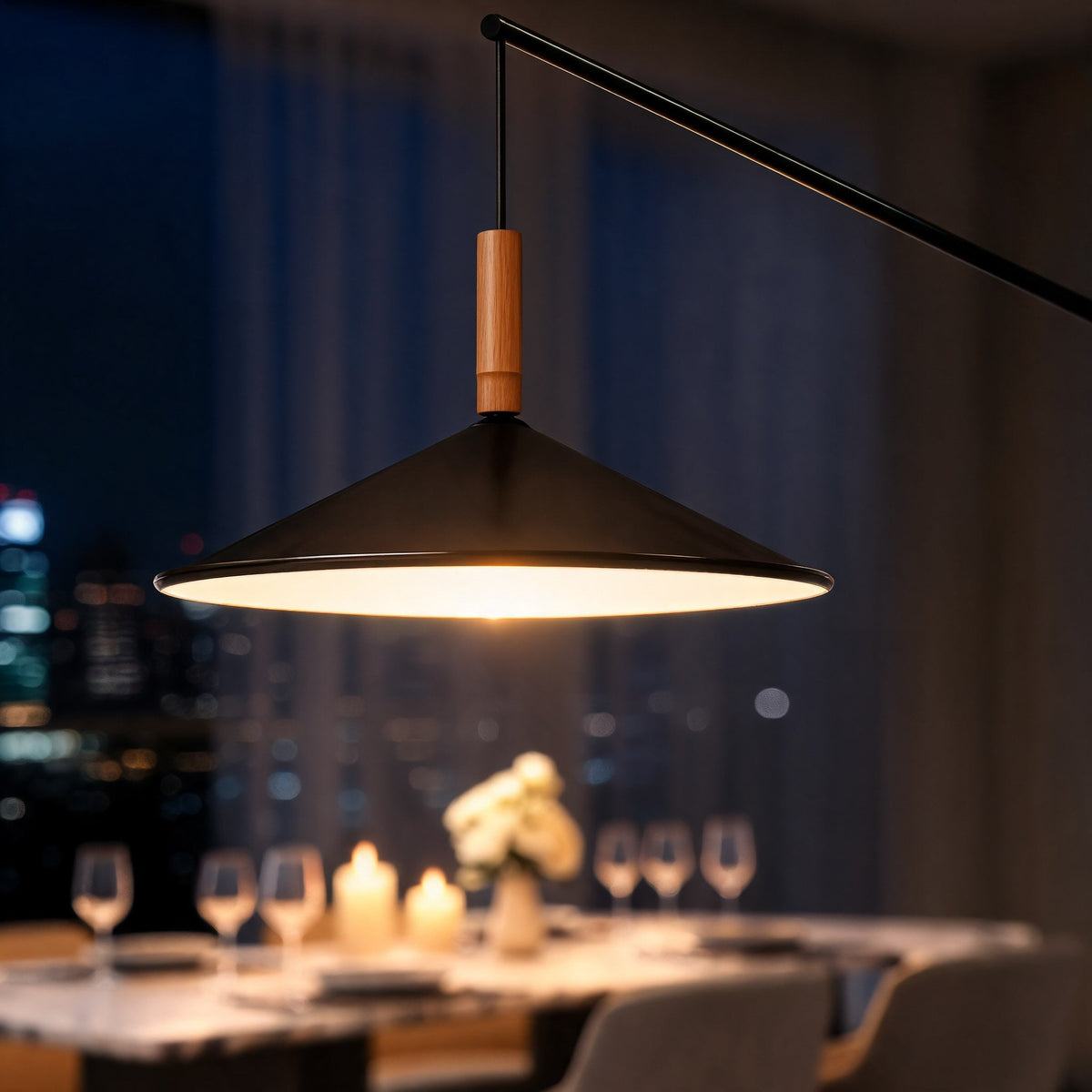 Black LED Floor Lamp – floor lamp image 3