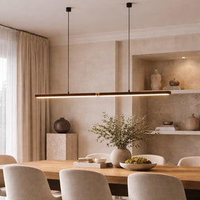 Black Walnut Linear Pendant Light – pendant light image 4