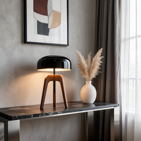 Walnut & Black Metal Floor Lamp – Table Lamp – floor lamp image 8