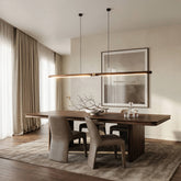 Black Walnut Linear Pendant Light – A Regular, 3 Color Dimming – pendant light image 8