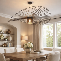 Black Hat Pendant Light – Brown, W71" – pendant light image 17