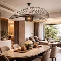Black Hat Pendant Light – Black, W71" – pendant light image 12