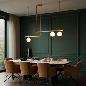 Globe Pendant Chandelier – Gold, 3 Lights Double – pendant light image 18