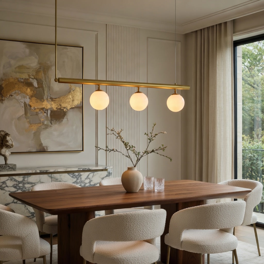 Globe Pendant Chandelier – Gold, 3 Lights – pendant light image 17