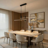Linear LED Pendant Chandelier – Large L120cm | 47.2 in, Dimming with Remote – pendant light image 14