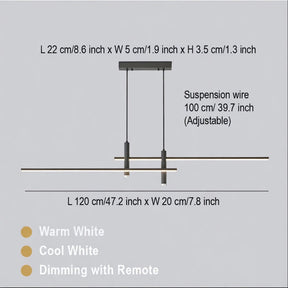 Linear LED Pendant Chandelier – pendant light image 9