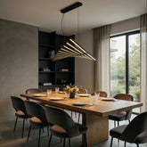 DNA Helix LED Chandelier – Black, 10 Heads – pendant light image 1