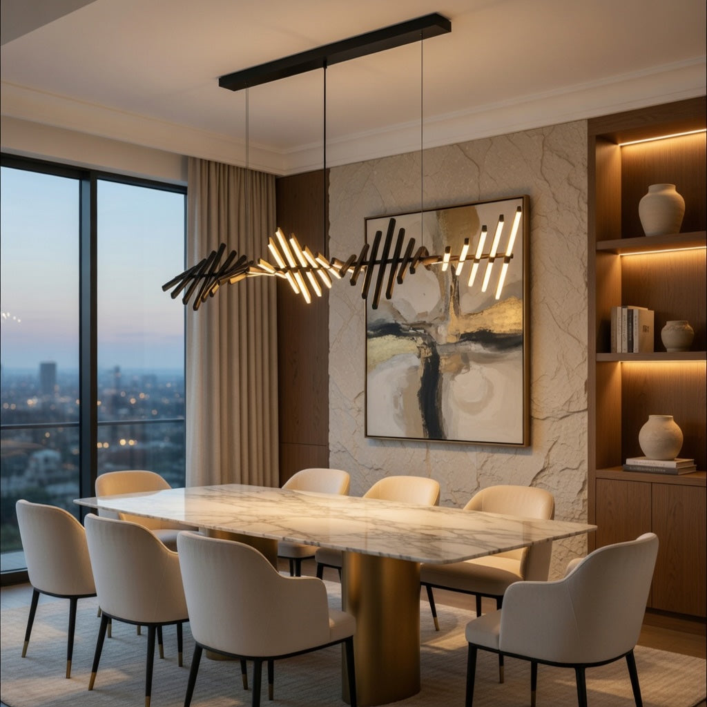 DNA Helix LED Chandelier – Black, 20 Heads – pendant light image 18